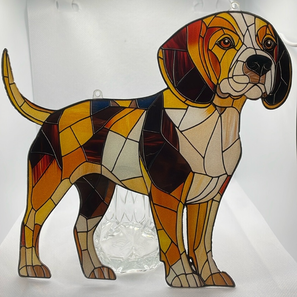Suncatcher Acrylic Beagle Dog Home Office Decor Hound Decoration New